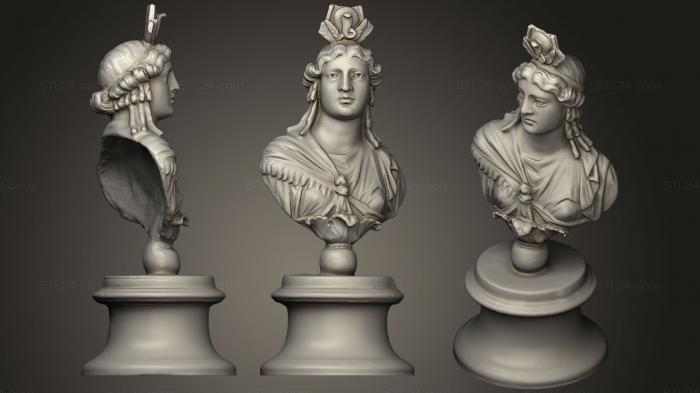 Figurines simple (Roman Bust Of Isis, STKPR_1099) 3D models for cnc